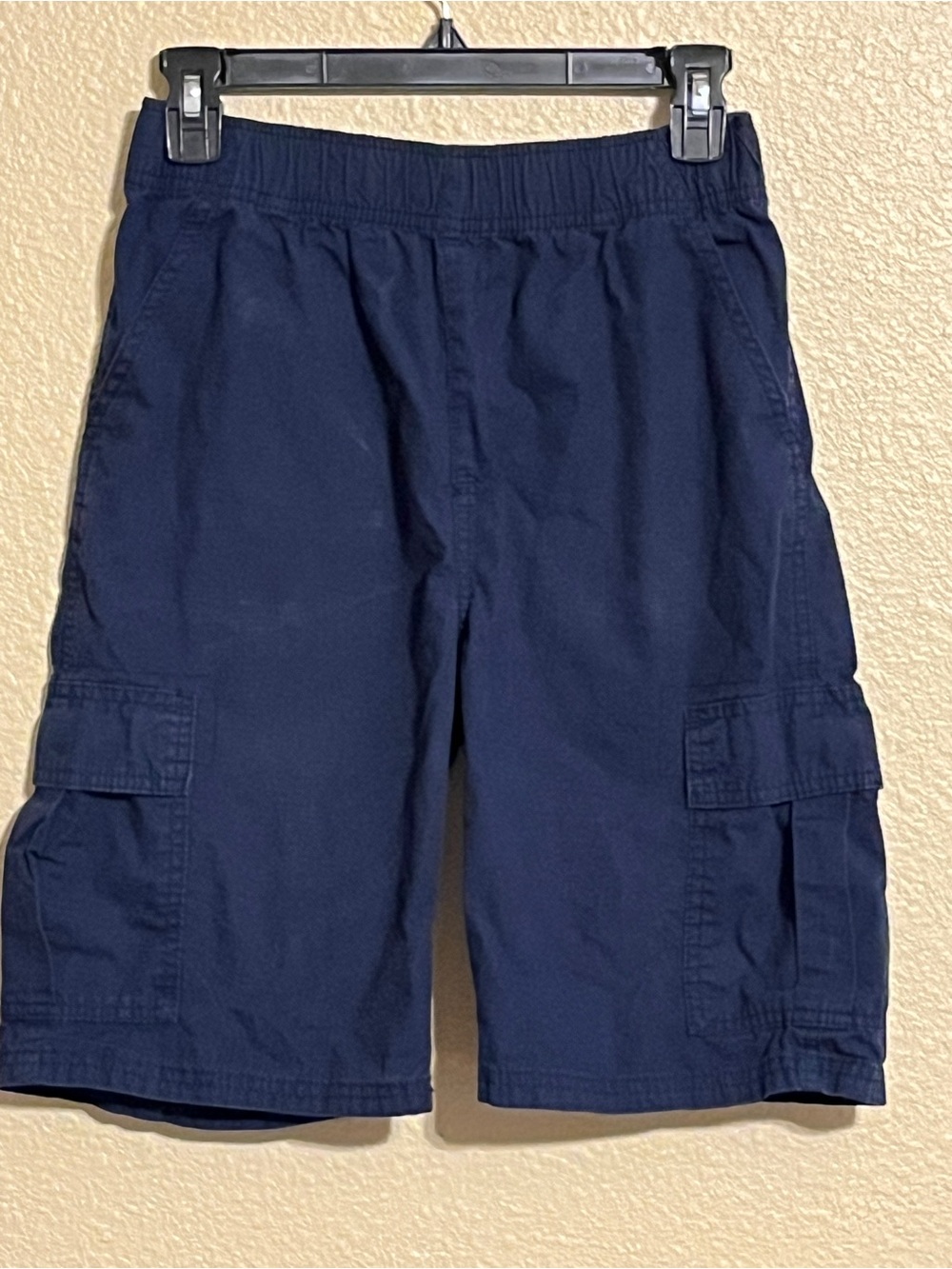 Place Boy’s Size 16 Navy Blue Elastic Waist Cargo Shorts